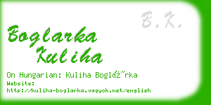 boglarka kuliha business card